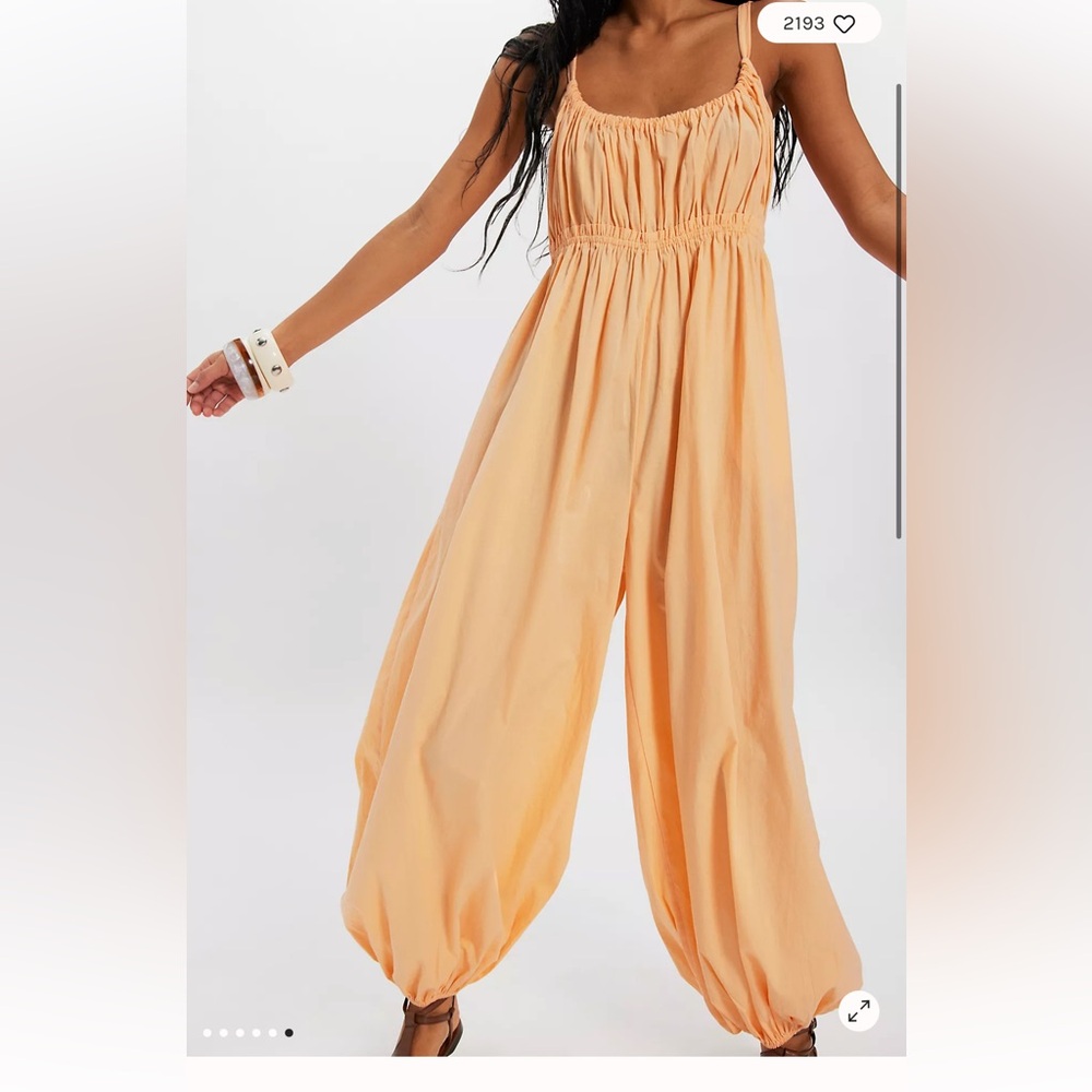 NWT Free People Frannie Peach Jumpsuit